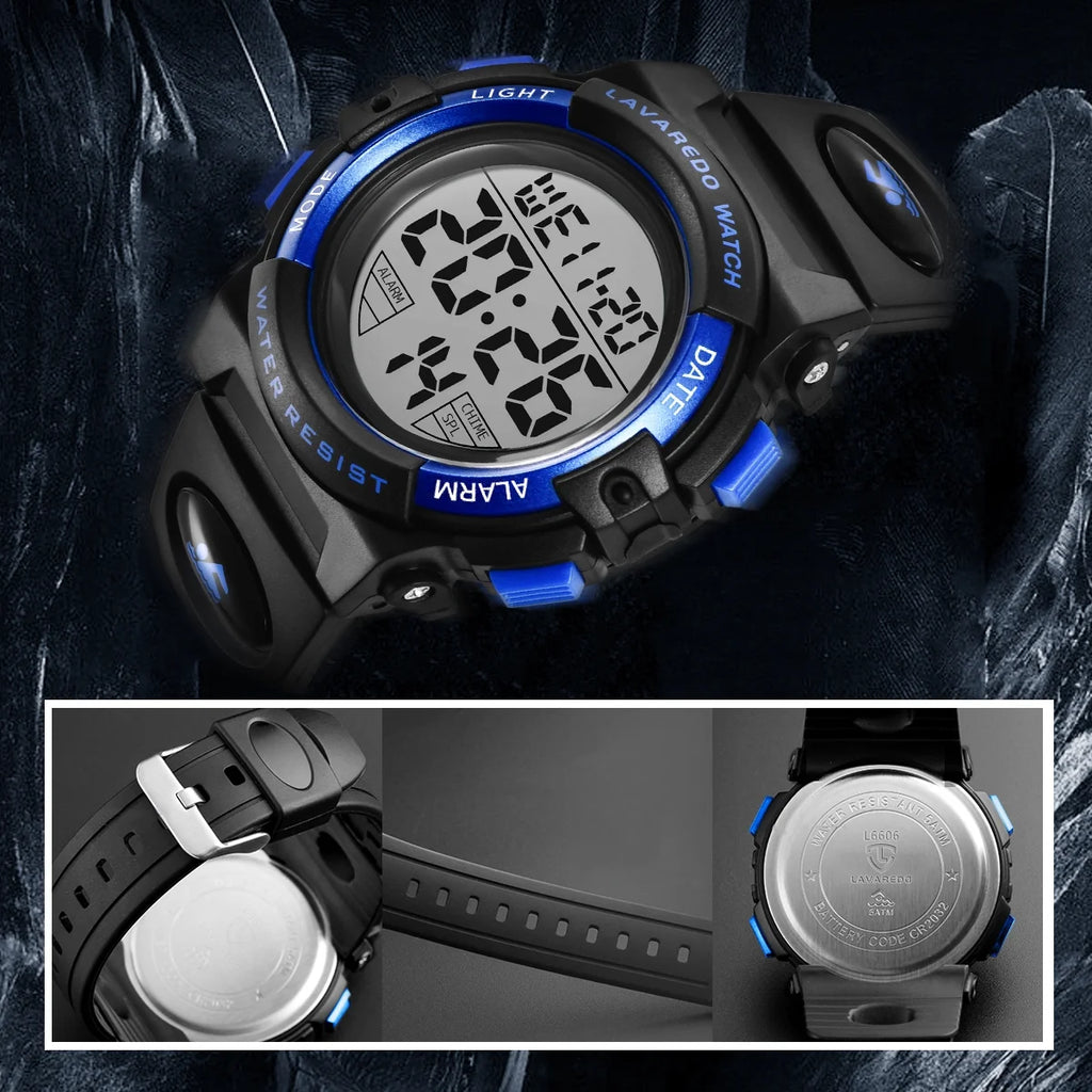 Digital Sports Watch for Age 4-15 Waterproof Watches with Alarm Stopwatch Wrist Watches for Age 4-15 Birthday Chriatmas Gift