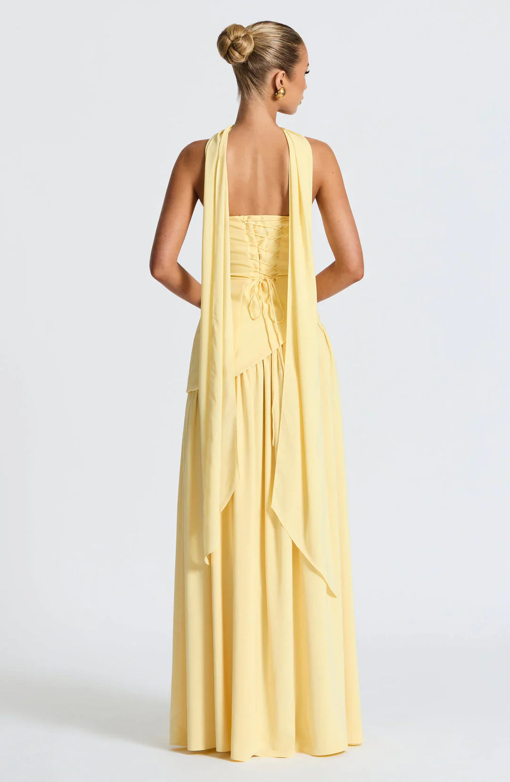 Crimson Allure | Strapless Maxi Gown with Matching Scarf